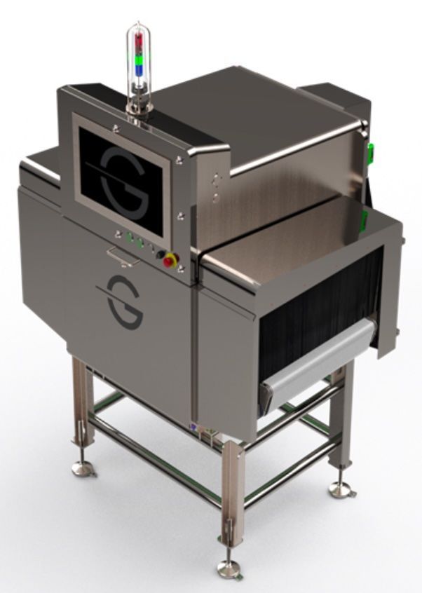 GreyscaleAI HRX660 inspection system on a food production line.