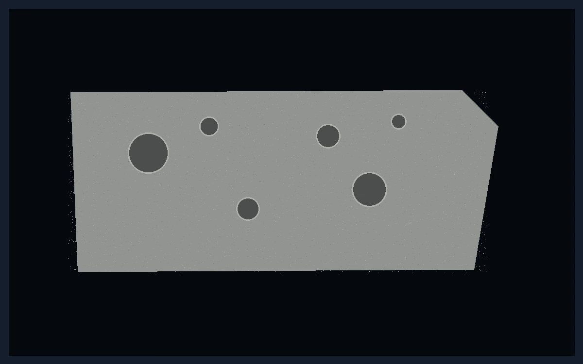 X-ray image of an intact cheese slice used as a good reference.